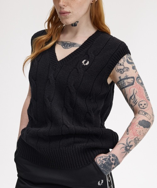 Cable Knit Vest／ケーブルニットベスト（ベスト）｜FRED PERRY