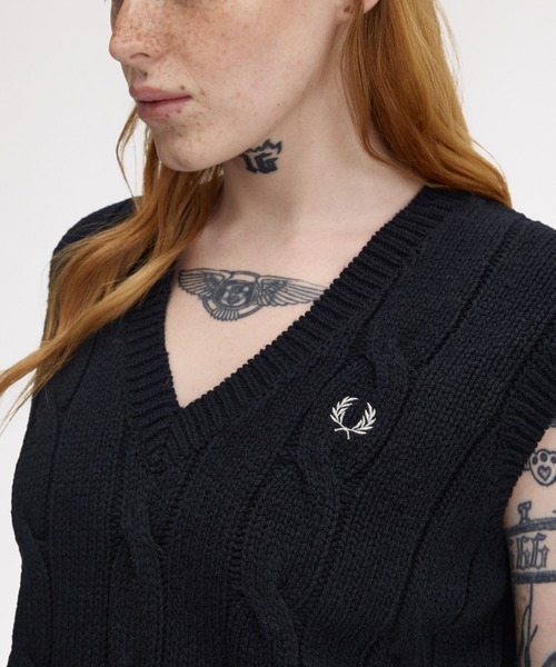 Cable Knit Vest／ケーブルニットベスト（ベスト）｜FRED PERRY