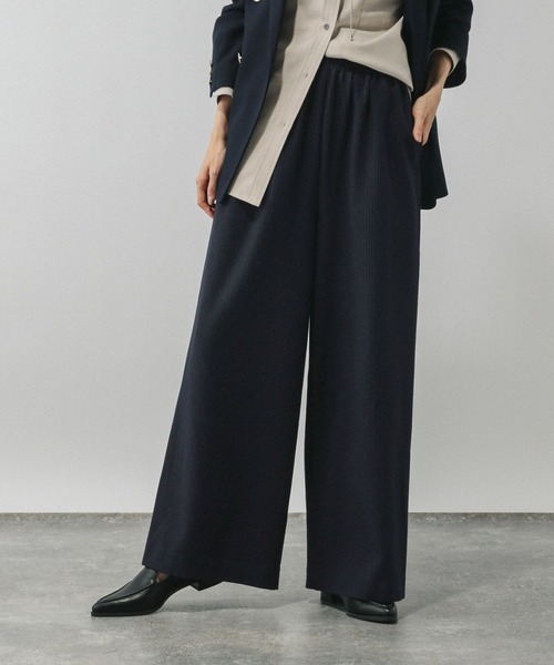 GLOBAL WORK（グローバルワーク）の「あったかリラックスワイドパンツ/591305（その他パンツ・レディース・グレー系その他6/ライトグレー/オフホワイト/ダークブルー/ブラウン系その他7/ブラック・SMALL/LARGE/MEDIUM）」の6枚目の写真