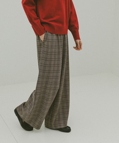 GLOBAL WORK（グローバルワーク）の「あったかリラックスワイドパンツ/591305（その他パンツ・レディース・グレー系その他6/ライトグレー/オフホワイト/ダークブルー/ブラウン系その他7/ブラック・SMALL/LARGE/MEDIUM）」の5枚目の写真