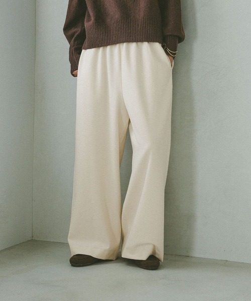 GLOBAL WORK（グローバルワーク）の「あったかリラックスワイドパンツ/591305（その他パンツ・レディース・グレー系その他6/ライトグレー/オフホワイト/ダークブルー/ブラウン系その他7/ブラック・SMALL/LARGE/MEDIUM）」の11枚目の写真