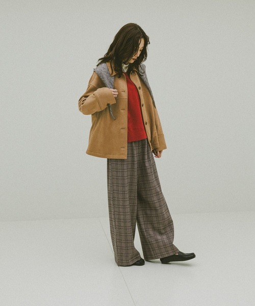 GLOBAL WORK（グローバルワーク）の「あったかリラックスワイドパンツ/591305（その他パンツ・レディース・グレー系その他6/ライトグレー/オフホワイト/ダークブルー/ブラウン系その他7/ブラック・SMALL/LARGE/MEDIUM）」の20枚目の写真