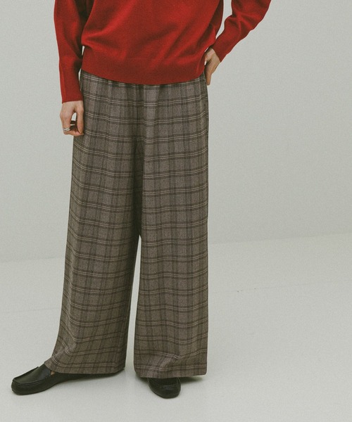 GLOBAL WORK（グローバルワーク）の「あったかリラックスワイドパンツ/591305（その他パンツ・レディース・グレー系その他6/ライトグレー/オフホワイト/ダークブルー/ブラウン系その他7/ブラック・SMALL/LARGE/MEDIUM）」の13枚目の写真