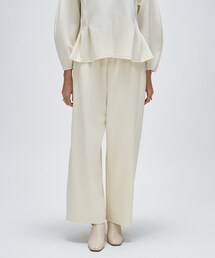 cloenc | 【セットアップ/マシンウォッシュ】カットジョーゼットイージーワイドパンツ(その他パンツ)