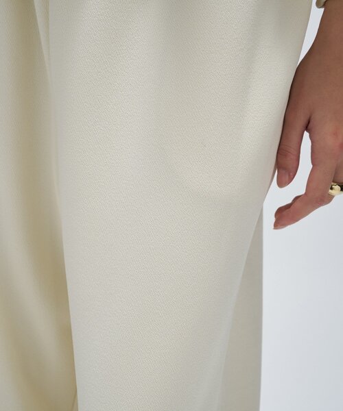 cloenc（クロエンス）の「【セットアップ／マシンウォッシュ】カットジョーゼットイージーワイドパンツ（その他パンツ・レディース・ダークブラウン/ブラック/オフホワイト・01/02/03）」の8枚目の写真