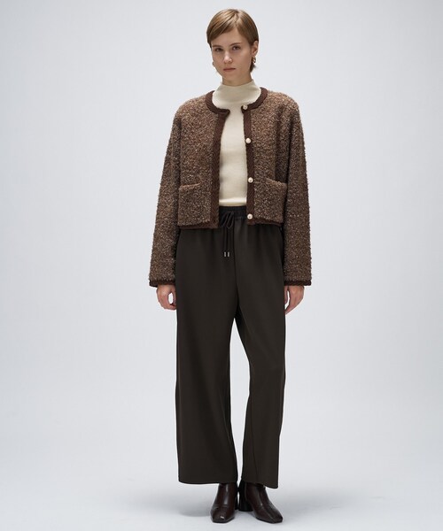 cloenc（クロエンス）の「【セットアップ／マシンウォッシュ】カットジョーゼットイージーワイドパンツ（その他パンツ・レディース・ダークブラウン/ブラック/オフホワイト・01/02/03）」の10枚目の写真