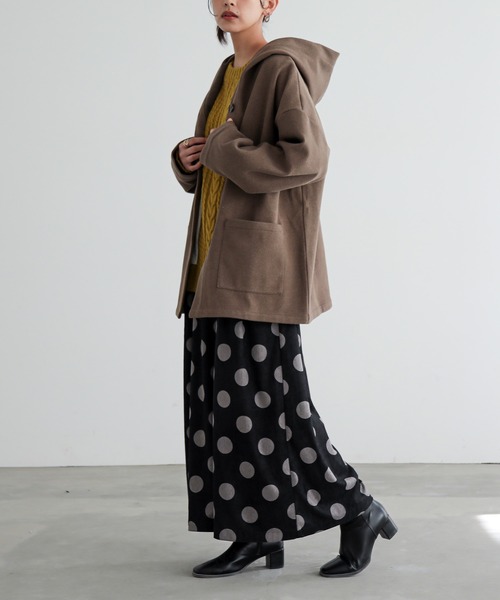 n'OrLABEL（ノアールレーベル）の「『ドットコーデュロイワイドパンツ』（その他パンツ・レディース・ブラック/ブラウン・FREE）」の8枚目の写真