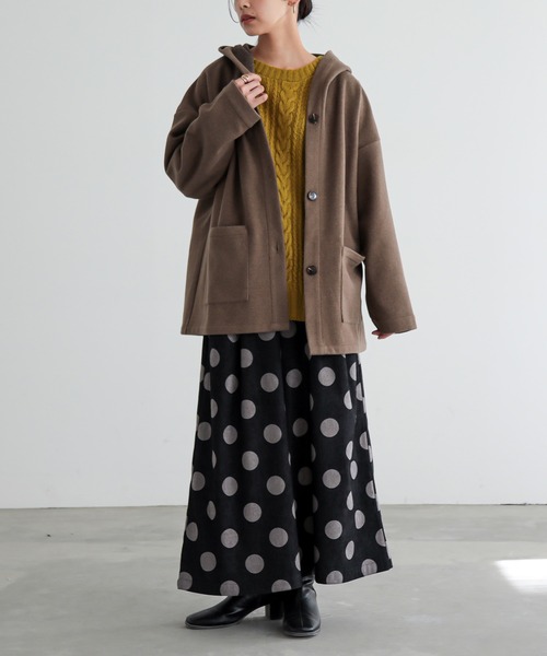 n'OrLABEL（ノアールレーベル）の「『ドットコーデュロイワイドパンツ』（その他パンツ・レディース・ブラック/ブラウン・FREE）」の9枚目の写真