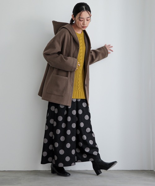 n'OrLABEL（ノアールレーベル）の「『ドットコーデュロイワイドパンツ』（その他パンツ・レディース・ブラック/ブラウン・FREE）」の10枚目の写真