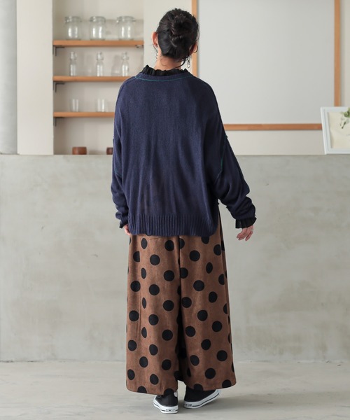 n'OrLABEL（ノアールレーベル）の「『ドットコーデュロイワイドパンツ』（その他パンツ・レディース・ブラック/ブラウン・FREE）」の15枚目の写真