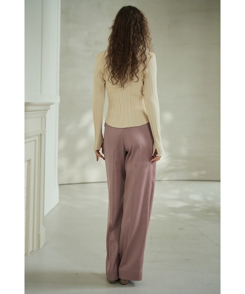 Estella.K(エステラケー)の「Julie Rib Knit Top スキッパーランダムリブニットプルオーバー(ニット/セーター・レディース・ブラック/アイボリー/ピンク系その他・FREE)」の10枚目の写真