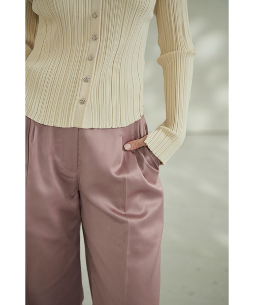 Estella.K(エステラケー)の「Julie Rib Knit Top スキッパーランダムリブニットプルオーバー(ニット/セーター・レディース・ブラック/アイボリー/ピンク系その他・FREE)」の17枚目の写真