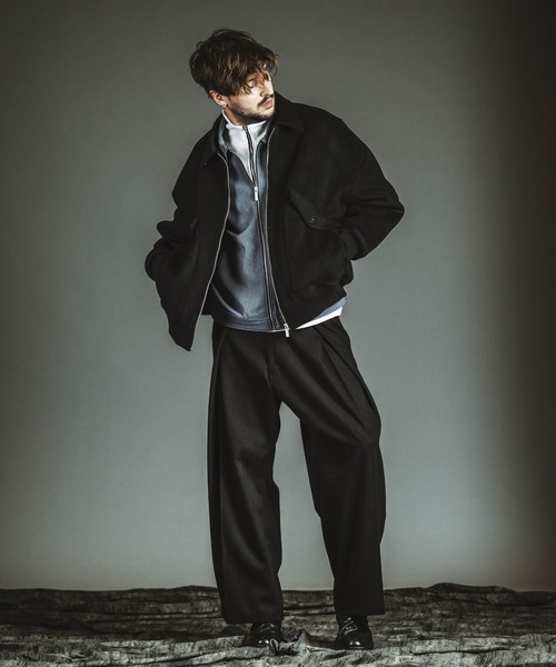 NO ID.(ノーアイディ)の「【NO ID.】Cross Tuck Wide Trousers / クロス タック ワイド トラウザーズ(その他パンツ・メンズ・ブラック/グレー・2/1)」の17枚目の写真