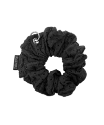BLACKPURPLE(ubNp[v)Netty Lace Eyelet Scrunchie_BLACK(VV)