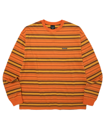 STRIPED LS T-SHIRT (ORANGE)