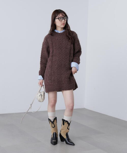 FREE'S MART（フリーズマート）の「◇テディヤーンケーブル編みミニ