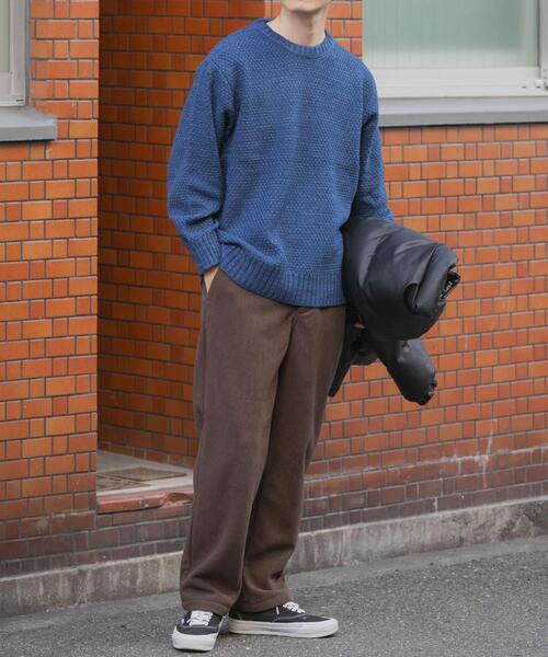 ITEMS URBANRESEARCH（アイテムズ アーバンリサーチ）の「マシンウォッシャブル クルーネックカノコニット（ニット/セーター・メンズ・ブラック/グレー/ブラウン/オレンジ/ブルー系その他・MEDIUM/LARGE）」の9枚目の写真