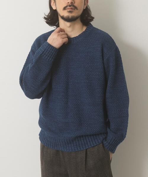 ITEMS URBANRESEARCH（アイテムズ アーバンリサーチ）の「マシンウォッシャブル クルーネックカノコニット（ニット/セーター・メンズ・ブラック/グレー/ブラウン/オレンジ/ブルー系その他・MEDIUM/LARGE）」の10枚目の写真