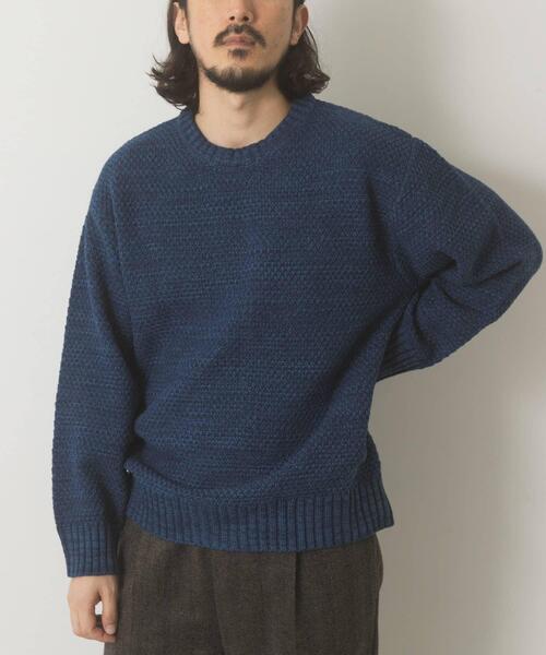 ITEMS URBANRESEARCH（アイテムズ アーバンリサーチ）の「マシンウォッシャブル クルーネックカノコニット（ニット/セーター・メンズ・ブラック/グレー/ブラウン/オレンジ/ブルー系その他・MEDIUM/LARGE）」の12枚目の写真