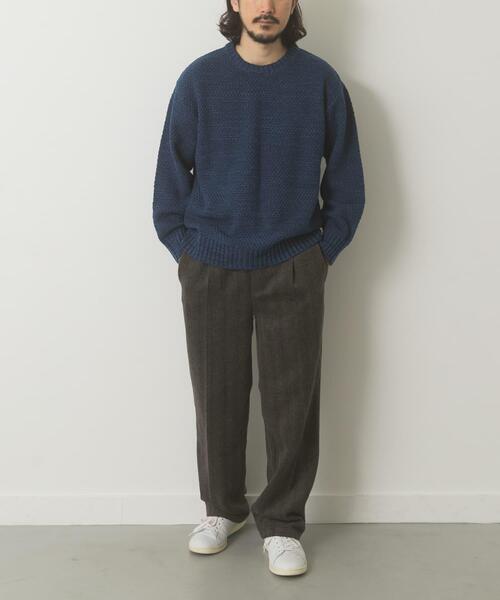 ITEMS URBANRESEARCH（アイテムズ アーバンリサーチ）の「マシンウォッシャブル クルーネックカノコニット（ニット/セーター・メンズ・ブラック/グレー/ブラウン/オレンジ/ブルー系その他・MEDIUM/LARGE）」の13枚目の写真