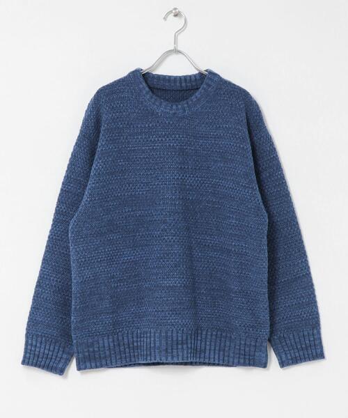 ITEMS URBANRESEARCH（アイテムズ アーバンリサーチ）の「マシンウォッシャブル クルーネックカノコニット（ニット/セーター・メンズ・ブラック/グレー/ブラウン/オレンジ/ブルー系その他・MEDIUM/LARGE）」の15枚目の写真