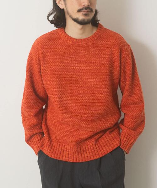 ITEMS URBANRESEARCH（アイテムズ アーバンリサーチ）の「マシンウォッシャブル クルーネックカノコニット（ニット/セーター・メンズ・ブラック/グレー/ブラウン/オレンジ/ブルー系その他・MEDIUM/LARGE）」の19枚目の写真