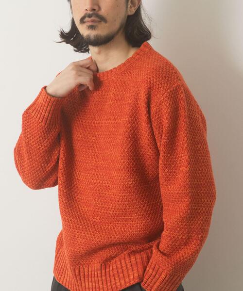 ITEMS URBANRESEARCH（アイテムズ アーバンリサーチ）の「マシンウォッシャブル クルーネックカノコニット（ニット/セーター・メンズ・ブラック/グレー/ブラウン/オレンジ/ブルー系その他・MEDIUM/LARGE）」の21枚目の写真