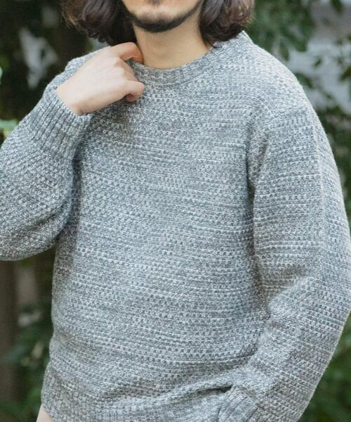 ITEMS URBANRESEARCH(アイテムズ アーバンリサーチ)の「マシンウォッシャブル クルーネックカノコニット(ニット/セーター・メンズ・ブラック/グレー/ブラウン/オレンジ/ブルー系その他・MEDIUM/LARGE)」の18枚目の写真