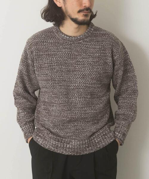ITEMS URBANRESEARCH(アイテムズ アーバンリサーチ)の「マシンウォッシャブル クルーネックカノコニット(ニット/セーター・メンズ・ブラック/グレー/ブラウン/オレンジ/ブルー系その他・MEDIUM/LARGE)」の22枚目の写真
