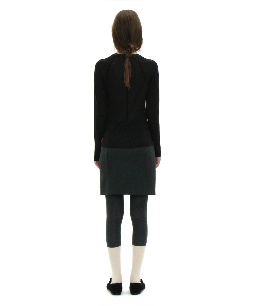 PARTIMENTO WOMEN(パルティメントウィメン)の「PWC シア レグラン ロングスリーブ Tシャツ_ブラック(Tシャツ/カットソー・レディース・その他・LARGE/SMALL/MEDIUM)」の3枚目の写真