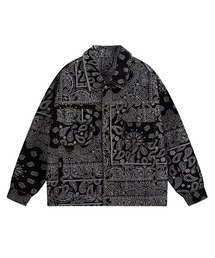 UP START（アップスタート）の「【WARAIJOGO】ペイズリー柄デニムビッグGジャン(NEZ)（ブルゾン）」