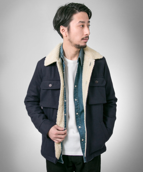 URBAN RESEARCH（アーバンリサーチ）の「UR メルトンボアジャケット（その他アウター・メンズ・ネイビー/ブラック/グレー・MEDIUM/LARGE/SMALL）」の3枚目の写真