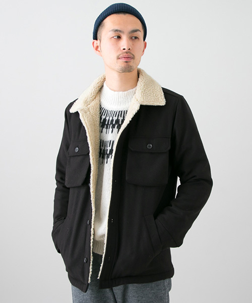 URBAN RESEARCH（アーバンリサーチ）の「UR メルトンボアジャケット（その他アウター・メンズ・ネイビー/ブラック/グレー・MEDIUM/LARGE/SMALL）」の2枚目の写真