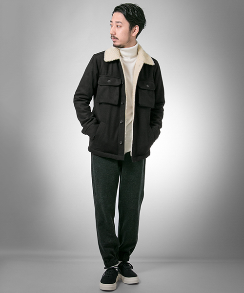 URBAN RESEARCH（アーバンリサーチ）の「UR メルトンボアジャケット（その他アウター・メンズ・ネイビー/ブラック/グレー・MEDIUM/LARGE/SMALL）」の9枚目の写真