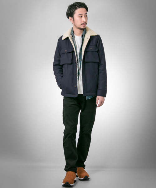 URBAN RESEARCH（アーバンリサーチ）の「UR メルトンボアジャケット（その他アウター・メンズ・ネイビー/ブラック/グレー・MEDIUM/LARGE/SMALL）」の4枚目の写真