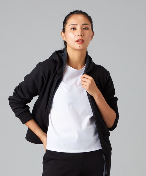 チャコット　パーカー　ジャケット　アウター 裏起毛フーデットジャケット（カバーオール）｜Chacott（チャコット