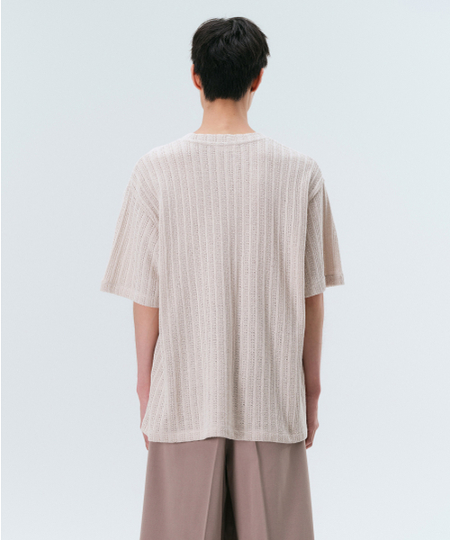 MUSINSA STANDARD（ムシンサスタンダード）の「リラックスドクロシェニットTシャツ[マッシュルーム]（Tシャツ/カットソー・メンズ・その他・X-LARGE/XX-LARGE/SMALL/MEDIUM/LARGE）」の3枚目の写真