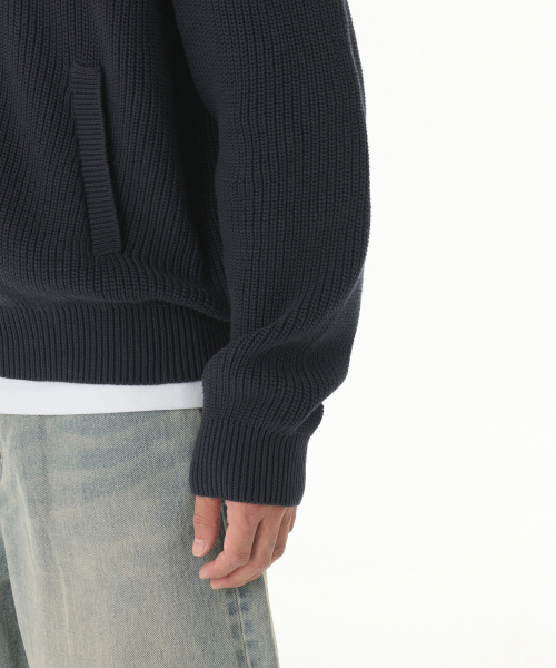MUSINSA STANDARD（ムシンサスタンダード）の「リブニットフードパーカー [アイアングレー]（ニット/セーター・メンズ・その他・XX-LARGE/LARGE/MEDIUM/X-LARGE/SMALL）」の7枚目の写真