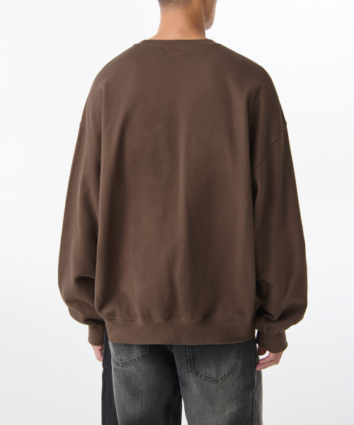 MUSINSA STANDARD（ムシンサスタンダード）の「ルーズバルーンスウェットシャツ [バロックブラウン]（スウェット・メンズ・その他・SMALL/MEDIUM/LARGE/X-LARGE/XX-LARGE/XXX-LARGE）」の2枚目の写真