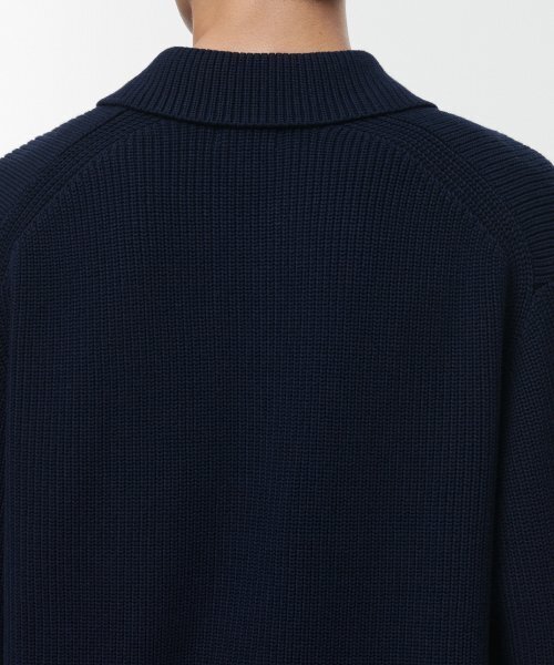 MUSINSA STANDARD（ムシンサスタンダード）の「コットンリブカラー ニット [ネイビー]（ニット/セーター・メンズ・その他・SMALL/MEDIUM/LARGE/X-LARGE/XX-LARGE）」の4枚目の写真