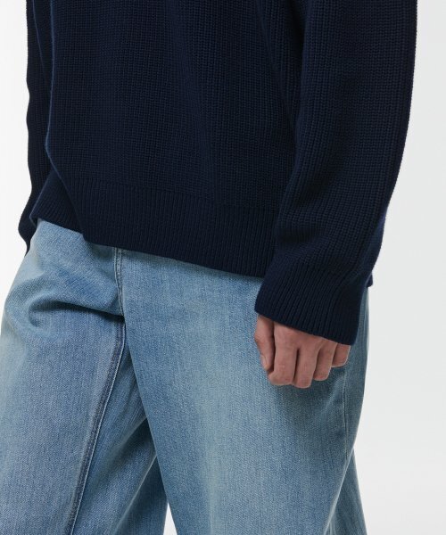 MUSINSA STANDARD（ムシンサスタンダード）の「コットンリブカラー ニット [ネイビー]（ニット/セーター・メンズ・その他・SMALL/MEDIUM/LARGE/X-LARGE/XX-LARGE）」の6枚目の写真