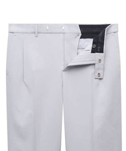 MUSINSA STANDARD（ムシンサスタンダード）の「ワイドヒドゥンバンディングクロップドスラックス[ライトグレー]（スラックス・メンズ・その他・30/31/27/28/29/40/42）」の3枚目の写真