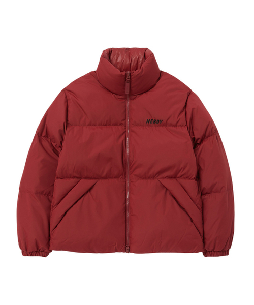 エッセンシャルダウンジャケットバーガンディ（ダウンジャケット
