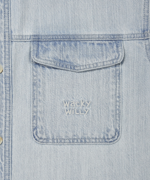 Wacky WiLLy(ワッキーウィリー)の「イージーデニム半袖シャツスカイブルー(シャツ/ブラウス・レディース・その他・X-LARGE/SMALL/MEDIUM/LARGE)」の5枚目の写真