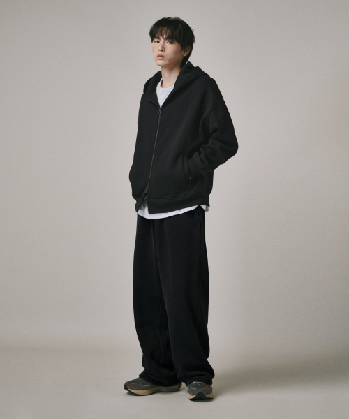Verdnt（バーダント）の「(裏起毛)ベーシックワイドスウェットパンツ[ブラック]（スウェットパンツ・レディース・その他・SMALL/MEDIUM/LARGE）」の4枚目の写真