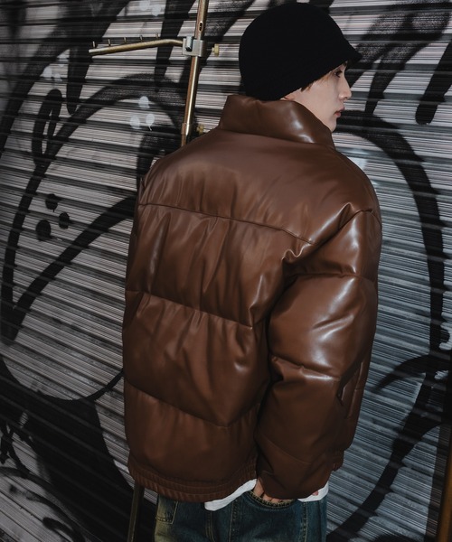improves(インプローブス)の「ヴィンテージ PU パフジャケット(ブルゾン・メンズ・ブラウン/ブラック・LARGE/MEDIUM)」の11枚目の写真