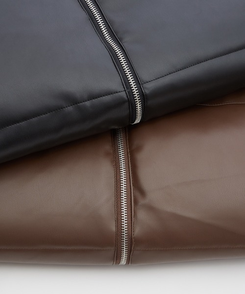 improves(インプローブス)の「ヴィンテージ PU パフジャケット(ブルゾン・メンズ・ブラウン/ブラック・LARGE/MEDIUM)」の13枚目の写真