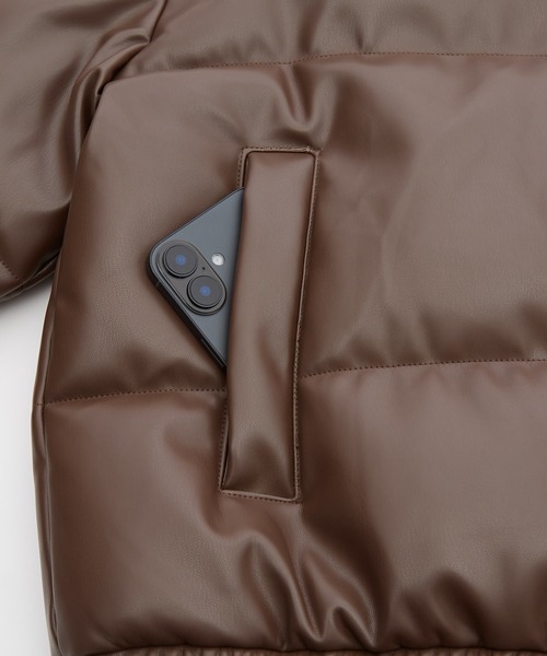 improves(インプローブス)の「ヴィンテージ PU パフジャケット(ブルゾン・メンズ・ブラウン/ブラック・LARGE/MEDIUM)」の15枚目の写真