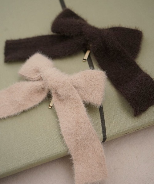 flower（フラワー）の「フラッフィーリボンピン（ヘアピン・レディース・ブラウン/ベージュ/ブラック・FREE）」の3枚目の写真