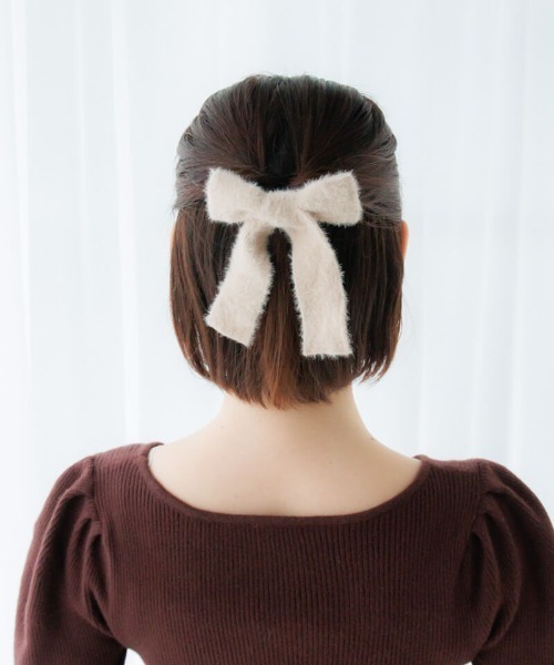 flower（フラワー）の「フラッフィーリボンピン（ヘアピン・レディース・ブラウン/ベージュ/ブラック・FREE）」の11枚目の写真